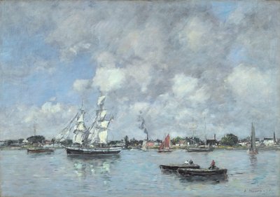 Burdeos, Barcos en el Garona, 1876 de Eugene Louis Boudin
